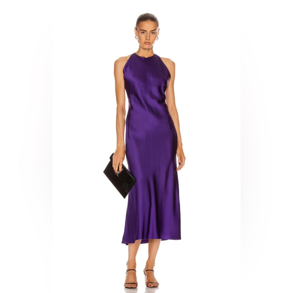 ROSETTA GETTY Cross Back Bias Slip Dress